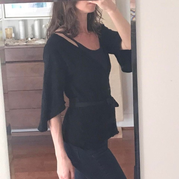 HEAVENLY BODYWEAR cashmere & organic bamboo wrap sweater - Picture 1 of 4